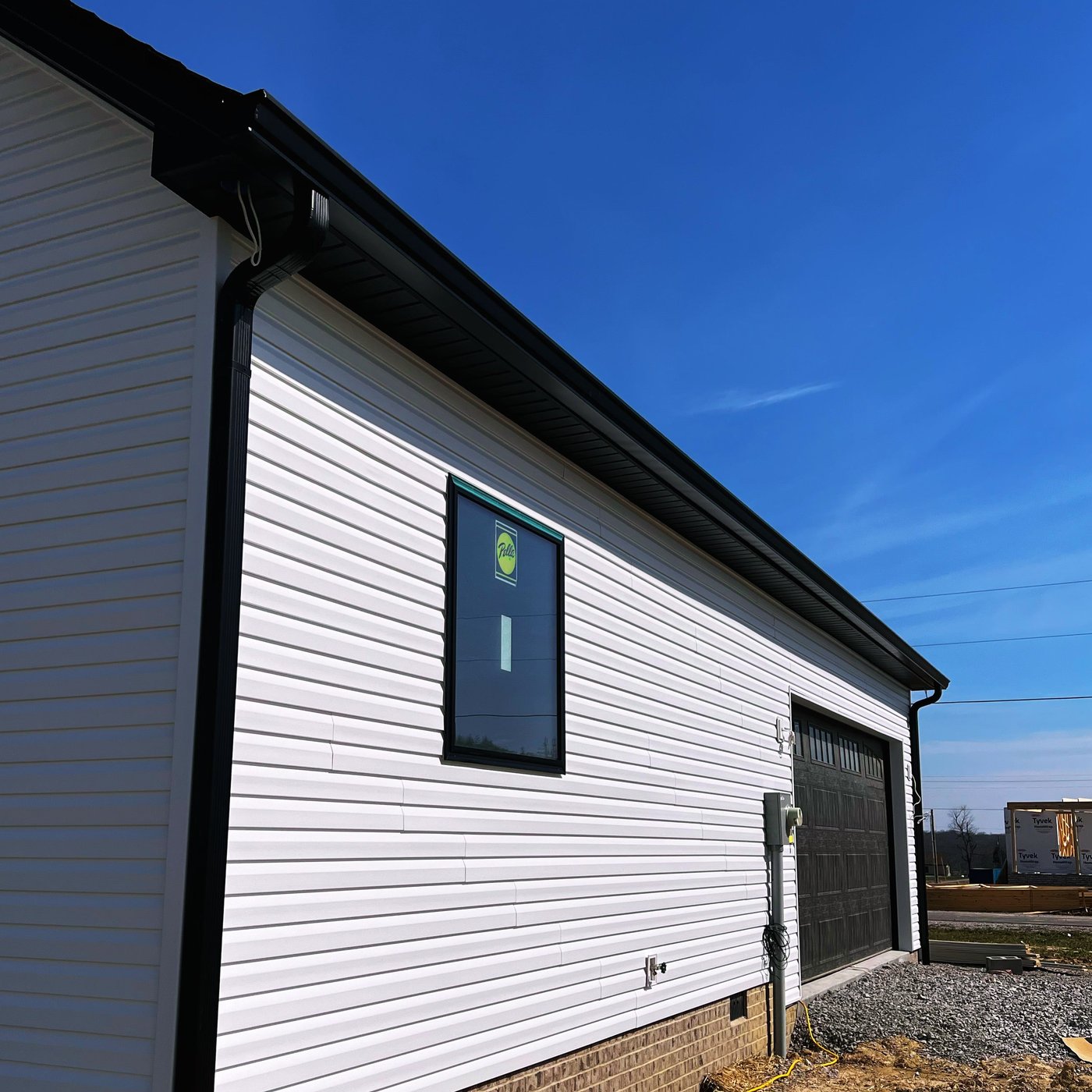 A gutter run carried around a gable end by Gutter And Covers, Cookeville